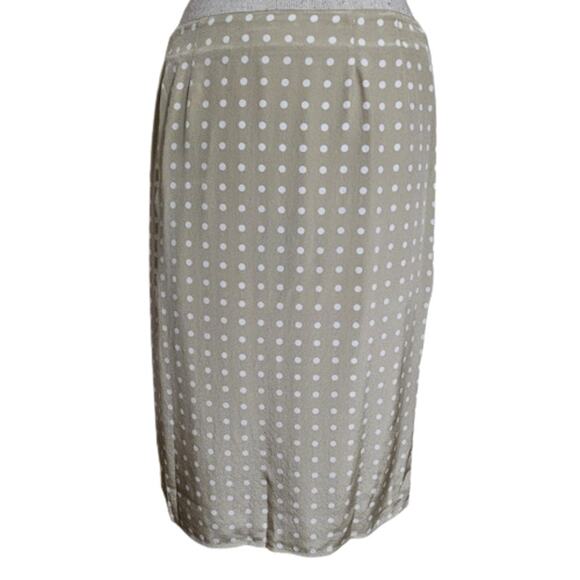Tan Polka Dot Pencil Skirt Size 8 - Picture 1 of 4